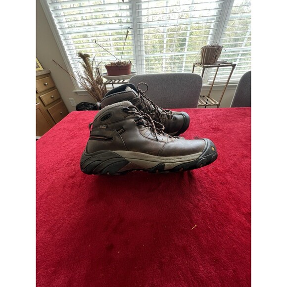 Keen Brown Mid-Height Waterproof Hiking Boots / Work Boots: Rubber Toe Mens 10D - Picture 1 of 13